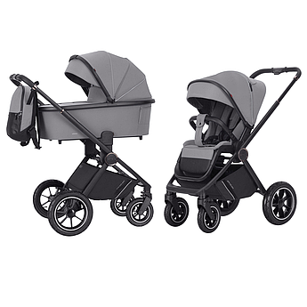 Коляска універсальна 2 в 1, візок CARRELLO Ultimo CRL-6516 BF (2in1 AIR) Smoke Grey, сіра, Карелло Ультимо
