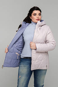 Двостороння весняна куртка великого розміру Дженіс лід-лаванда 54 56 58 60 розмір