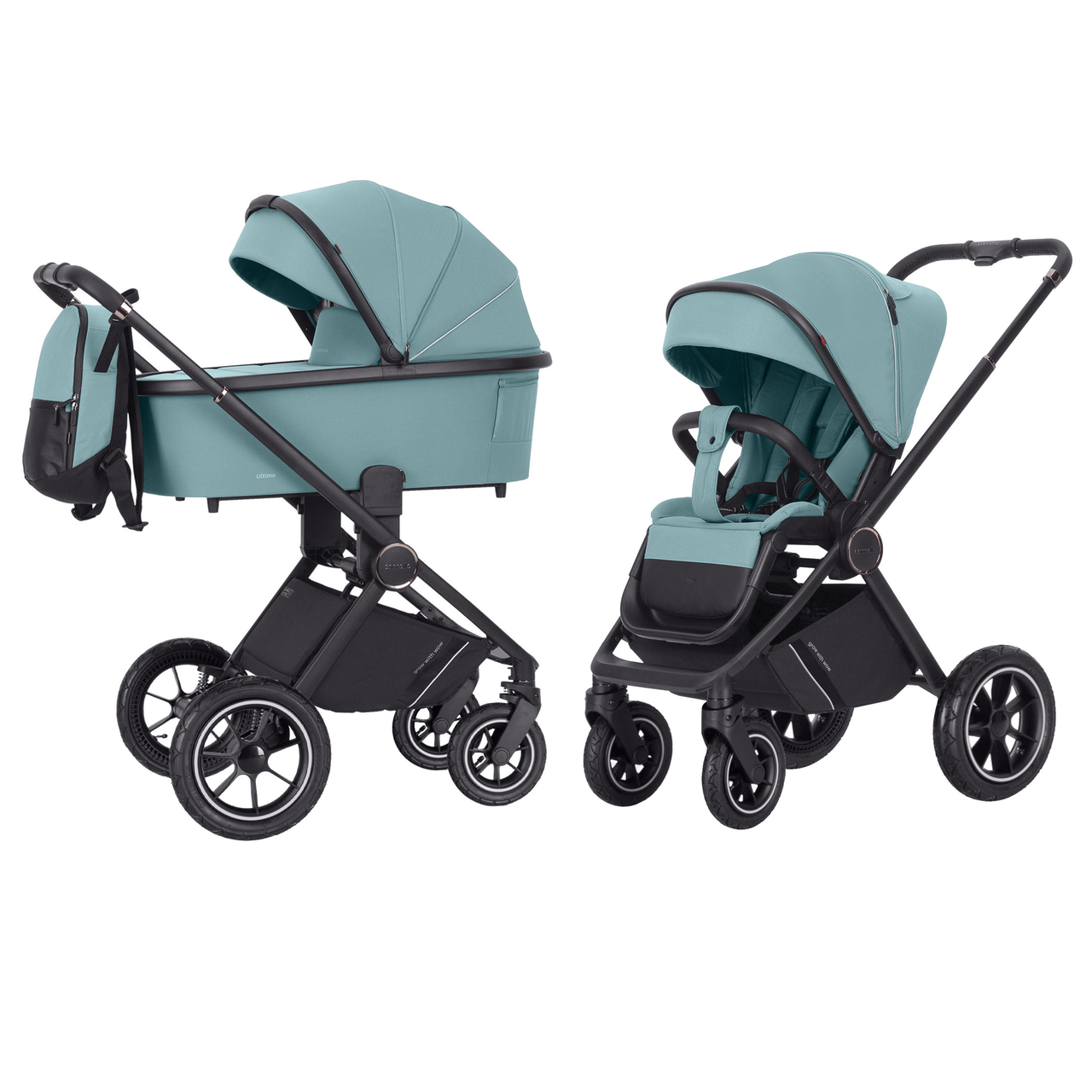 Коляска універсальна 2 в 1, візок CARRELLO Ultimo CRL-6516 BF (2in1 AIR) Forest Green, зелена, Карелло Ультимо