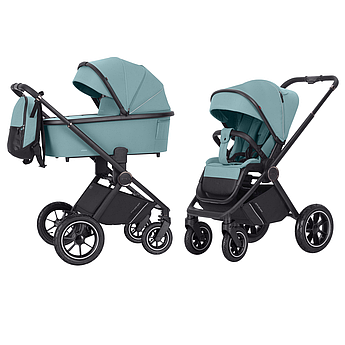 Коляска універсальна 2 в 1, візок CARRELLO Ultimo CRL-6516 BF (2in1 AIR) Forest Green, зелена, Карелло Ультимо
