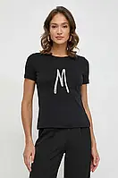 Urbanshop com ua Бавовняна футболка Marciano Guess жіночий колір чорний РОЗМІР ЗАПИТУЙТЕ