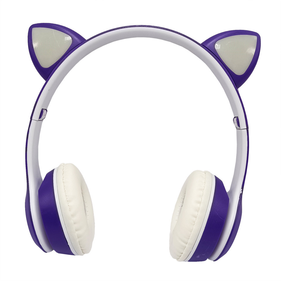 Дитячі навушники з котячими вушками Bambi VIV-23M(Violet), Time Toys