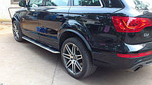 Бокові пороги OEM (2 шт. Алюміній) для Ауди Q7 2005-2015 рр, фото 6