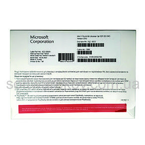 Microsoft Windows 11 Professional 64-bit Ukrainian 1pk DVD OEM (FQC-10557) NEW