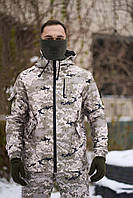 Ветровка куртка мужская качественная модная весенняя осенняя светлый пиксель Softshell Intruder