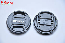 58 мм Pentax кришка передня для об'єктива з написом фотоапарата