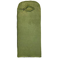 Тактический флисовый плед 210 х 180 см одеяло для военных черного цвета Кокон Олива