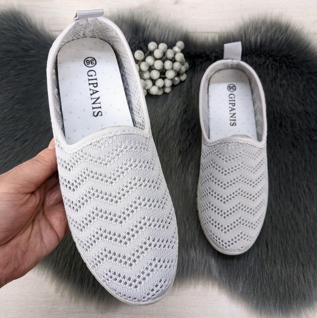 Жіночі текстильні мокасини сірі сітка Gipanis Україна 4396, фото 1