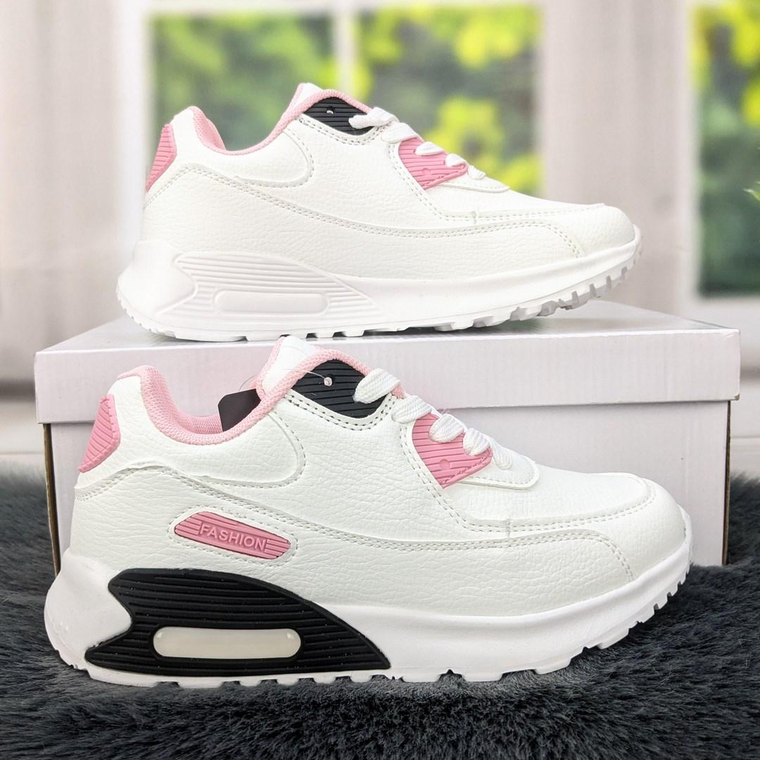 Кросівки жіночі білі з рожевим демісезонні FDEK 4372, фото 1