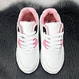 Кросівки жіночі білі з рожевим демісезонні FDEK 4372, фото 6