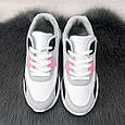 Кросівки жіночі білі з сірим демісезонні FDEK 4372, фото 6
