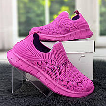 Мокасини кросівки для дівчинки Гіпаніс малинові текстильні 5312