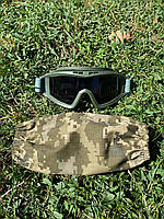 Кавер на очки армейский пиксель мм14 Защитный чехол на тактические очки пиксель военный чехол на очки