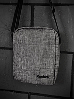 Мессенджер Reebok барсетка лого сумка Брендовая барсетка черная на плечо лого микс рибук