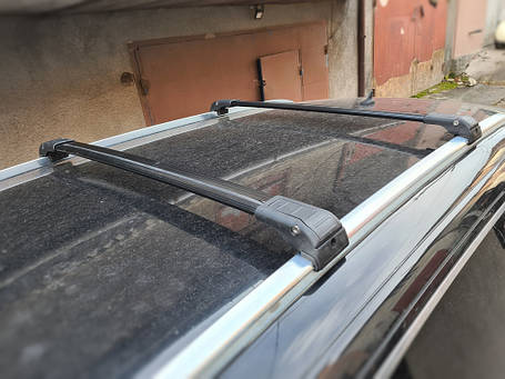 Поперечний багажник WingBar V2 (2шт алюміній) Сірий колір для Ауди Q7 2005-2015 рр, фото 1