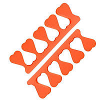 Одноразовые распорки для педикюра 100 пар (Оранжевые)