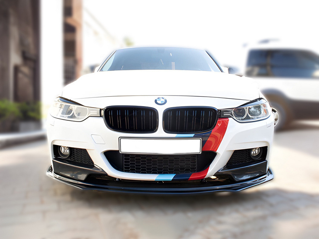 Накладка на передній бампер ЛИП для М-Performance (чорна) для бмв 3 серія F-30/31/34 2012-2019 рр