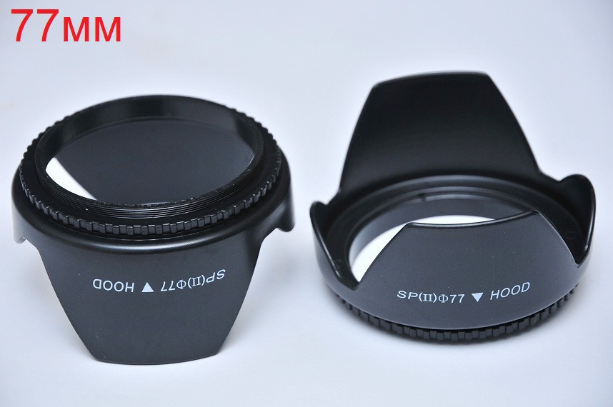77 мм Бленда пелюсткова нарізна універсальна для об'єктива Nikon Canon Sony та ін.