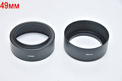 49 мм Бленда Метал Циліндричний стандарт для об'єктива Nikon Canon Sony та ін.