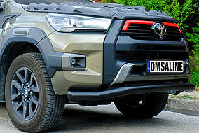Передній захист Texas для 2020-2025 (76мм чорний) для Toyota Hilux 2015- рр