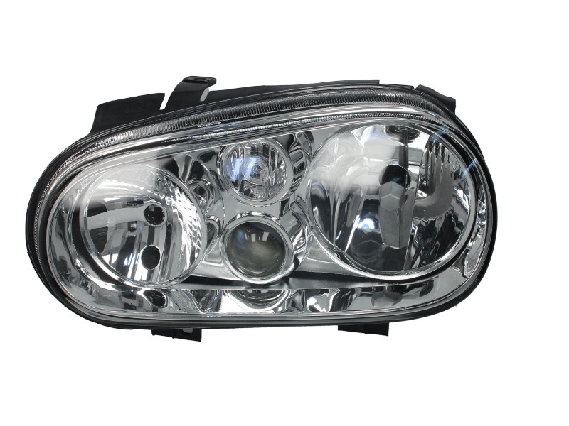 Фара ліва VW GOLF IV + Н3 хромована механічний / електричний коректор (DEPO). 441-1130L-LDEMF, фото 1