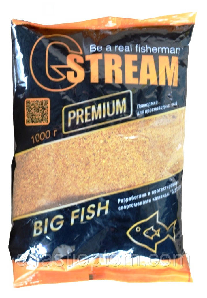 Прикормка для риболовлі, G.Stream Premium, 1кг, смак Велика риба (Big fish)