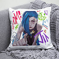 Декоративная подушка плюшева подарок с принтом Arcane League of Legends