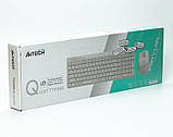 A4Tech Fstyler FG2400 Air (Beige), комплект бездротовий клавіатура з мишою, колір бежевий, фото 6