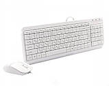 A4Tech Fstyler F1512 , комплект дротовий клавіатура з мишою, USB, білий колір, фото 2