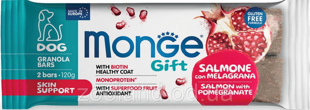70085915 Monge Gift Dog Skin Support Лосось з Гранатом, 120 гр