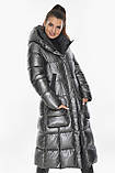 Куртка жіноча сучасна колір темний пірит модель 59233 (ОСТАЛСЯ ТІЛЬКИ 40(3XS)), фото 4