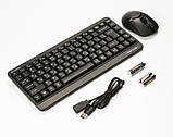 A4Tech Fstyler FG1112S, комплект бездротовий клавіатура з мишою, чорний колір, фото 2