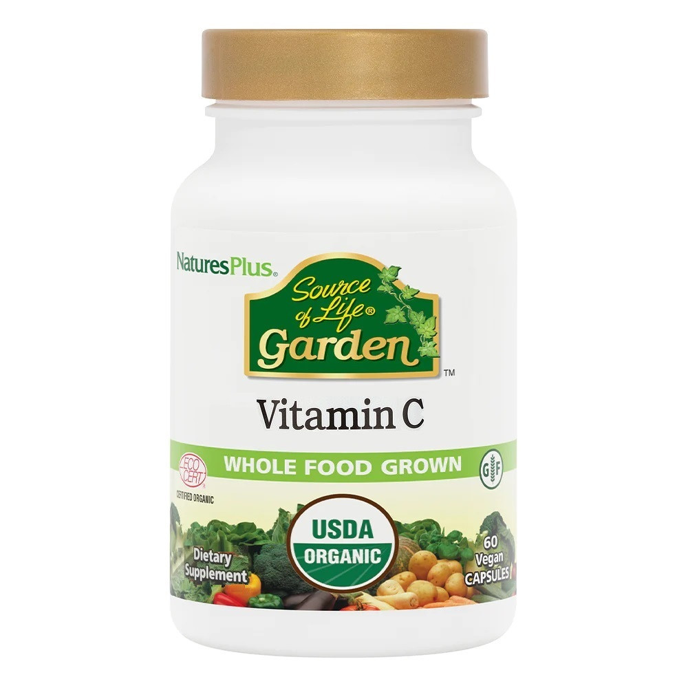 Вітамін С органічний, VITAMIN C, 500 мг, nature's Plus, 60 Капсул Вегетаріанських