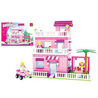 Конструктор Fairy Land Трехэтажный дом, конструктор для девочки, игровой набор 509 деталей (GB24805)