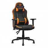 Крісло ігрове Fusion SF, чорний з помаранчевими вставками, фото 3