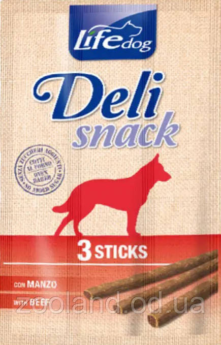 LifeDog DeliSnack Stiks з яловичиною, 3х11 гр