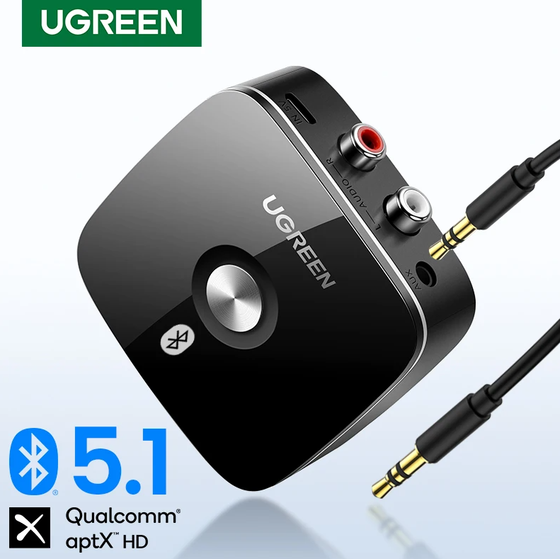 Bluetooth-адаптер Ugreen CM106 Bluetooth 5.1 aptX AUX 2RCA (40759)