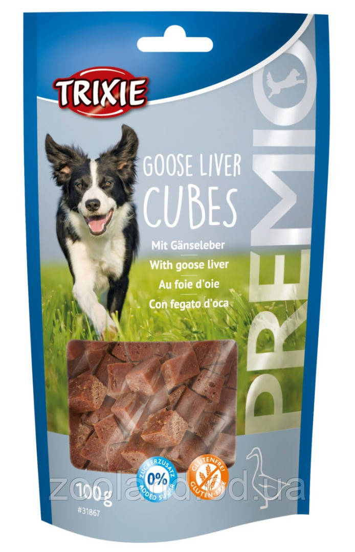 31867 Trixie Premio Goose Liver Cubes с гусем, 100 гр