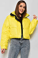 Куртка женская демисезонная желтого цвета 174110S
