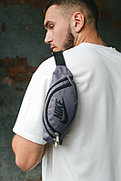 Спортивные поясные сумки Nike, Спортивная бананка-сумка Найк, Черная бананка с логотипом Nike серая синяя