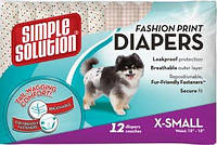 Ss10587 Simple Solution Fashion Disposable Diapers Подгузники для собак, 12шт, 41-53 см