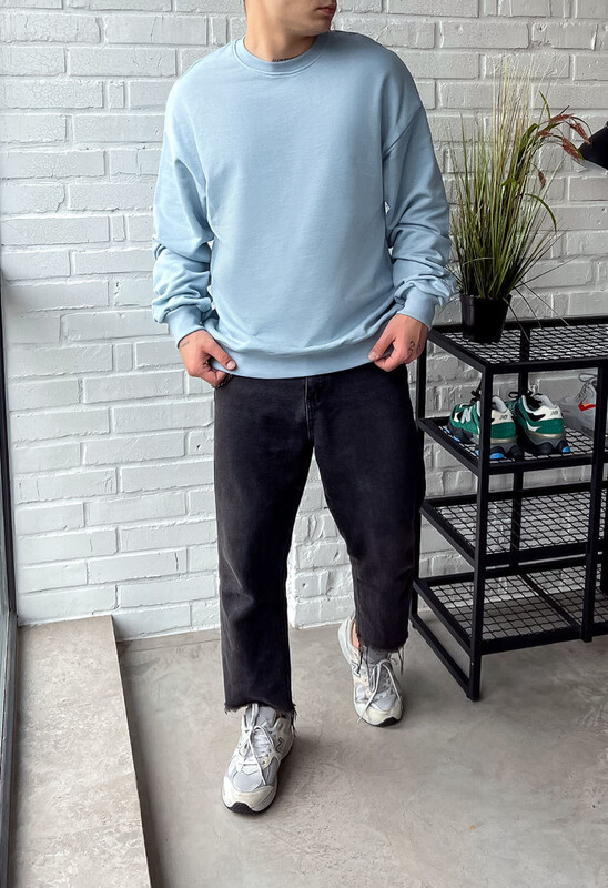 Світло-блакитний оверсайз світшот Staff s light blue oversize