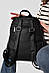 Жіночий рюкзак з екошкіри чорного кольору 173477S, фото 3