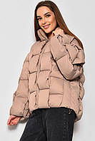 Куртка женская еврозима бежевого цвета р.2XL 174327M