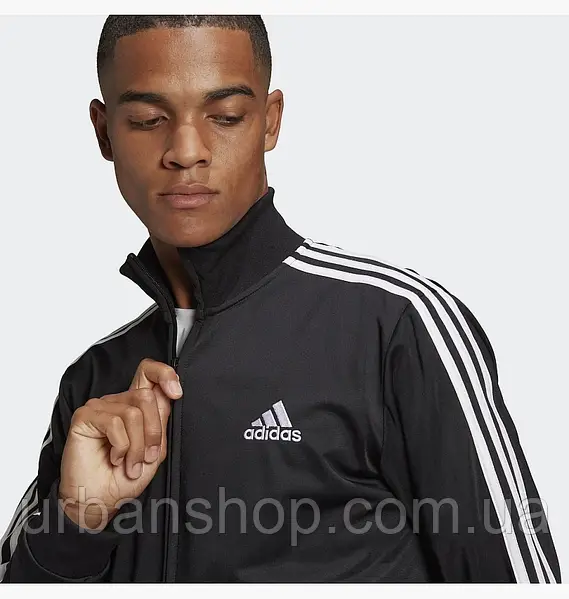 Adidas essentials 3 stripe track jacket mens sales