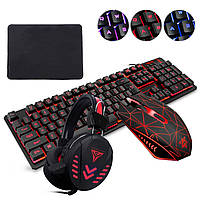 Игровой проводной набор 4 в 1 клавиатура/ наушники/ мышка/ коврик KIT GAMER K59 (8849)