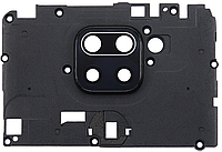 Стекло камеры Xiaomi Redmi Note 9 4G с рамкой черного цвета