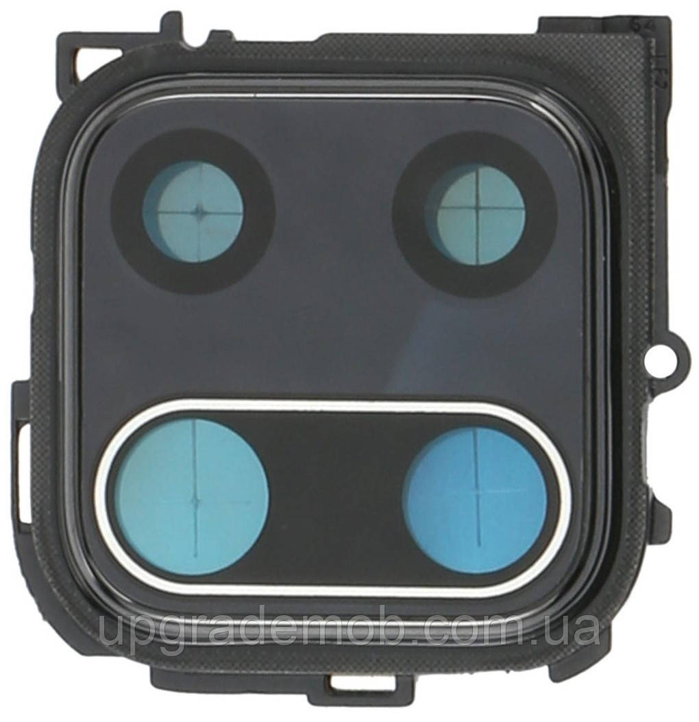 Скло камери Xiaomi Redmi Note 9S/Redmi Note 9 Pro 4G/Redmi Note 9 Pro Max з рамкою чорного кольору, фото 1