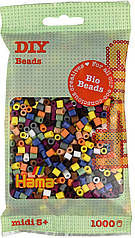 Термомозаїка Hama  кольорові біо-намистини 1000шт 10 кольорів (HM-190-197)