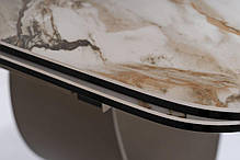Стіл INFINITY CERAMIC 160(240)*95 білий AMBER BIANCO/коричневий, фото 5
